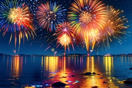 <lora:hanabi_V1SD1:0.8> best quality, (masterpiece:1.4), (high quality:1.4), sharp focus, <lora:hyperdenoiser_v090:0.5>, <lora:hyperrefiner_v090:0.5>, 4k, <lora:sd15_lora_beta:0.4>, absurd resolution, ah1, anime, (((night, multicolored fireworks, scenery))),  <lora:add_detail:1>, (no humans:1.8), opalescent sparks, <lora:TQLumiArt:0.6> <lora:Beautiful outdoor:1>