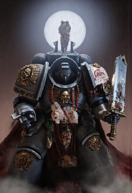 Score_9_up, absurdres, Source: GamesWorkshop, best quality, expressive eyes, perfect face, space marine, GreyK40K, a Gray Knights Astartes Chapter space marine wielding a chainsword, Grey armor and astartes helmet, mantisdetailerse, adddetails, smokey background,
MOVIE STILL,
FILM STILL,
CINEMATIC,
CINEMATIC SHOT,
CINEMATIC LIGHTING,