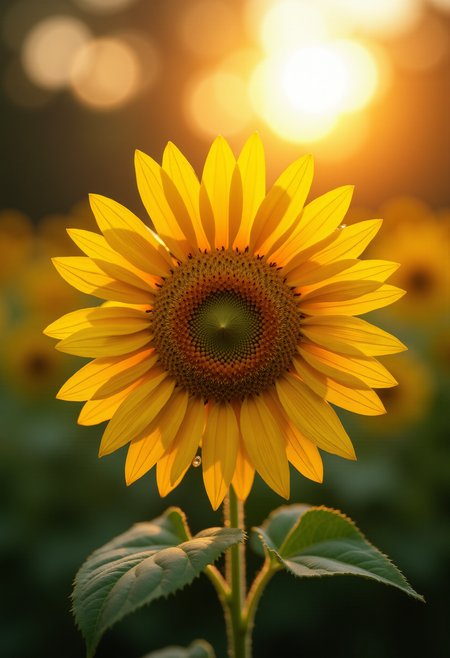 Macro Photography, a sunflower,vibrant, shining starlight,dew drop, outdoor background, vibrant background, Extreme Detail, UHD,8K, natural Lighting, Professional Photography, fine art,