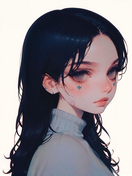 ptrst,score_9,score_8_up,score_7_up,1girl,simple background,<lora:PTRST:1>