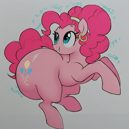 score_9,thick thighs, Latina Pie, Rosita Pie, Latina Pinkie Pie,,feral pony, show accurate, behind view,huge butt, g4,wide hips,thick thighs,hooves,solo,crystal empire, Huge Butt, Hyper Hips, Thick Thighs, Round Perfect ass,(Latina-inspired pony, MLP: FIM, My Little Pony, cheerful, youthful, vibrant, peachy-pink fur, curly pink mane, voluminous hair, playful hairstyle, turquoise eyes, golden hoop earrings, decorative headband, Latin American patterns, yellow spiral cutie mark, blue and yellow geometric patterns, traditional motifs, colorful, festive, fun-loving personality, energetic, charming, spirited, cartoonish, bright colors, joyful expression, youthful charm)