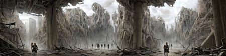 a detailed scaled (giant (female titan:1.05) walking inside) a modern building in front of a (city in ruins:1.2).
 <lora:Wasteland:0.85> Wasteland, the, and, with, wasteland, background