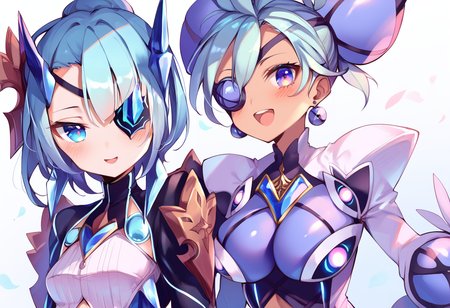 (score_9:0.9),score_8_up,score_7_up,anime style,rating_safe,(zPDXL),yuri,multiple girls,smile,looking at viewer,
BREAK Theory,Black bodysuit,small breasts,blush,
BREAK Praxis,blue bodysuit,large breasts,open mouth,<lora:XB2 Praxis & Theory ponyXL v1:0.83>,