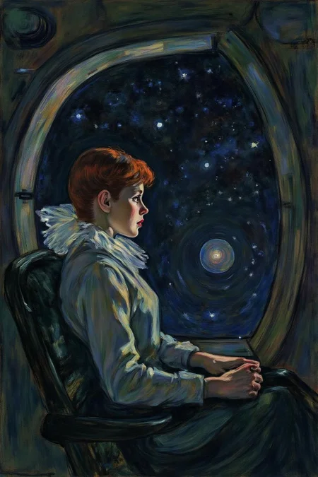 lautrec1 painting
anime artwork, Girl, sitting inside a spaceship, looking at the outside, deep space, art <lora:lautrec4_nocap_d6a3:1.0><lora:813638501758368813:0>