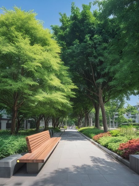 <lora:JJsStreetScape_XL:1> , ((StreetScape)),masterpiece , best quality, Landscape, scenery, outdoors, (sidewalk),  (pavement)ãbuilding, tree, sky, real world location, grass, bush, flower, city, lawn, bench,day, RAW photo, subject, 8k uhd, dslr, soft lighting, high quality,  road,traffic light, concrete,car,