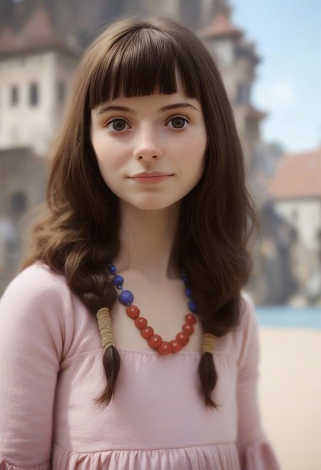 score_9, score_8_up, score_7_up, masterpiece 
BREAK 
1girl, (ctiansay0:1.2), pink dress, necklace, fringe 
BREAK 
looking at viewer, blurred background, Manic Pixie, Pretty Face, seductive, (cute smile:0.6), FOV medium shot