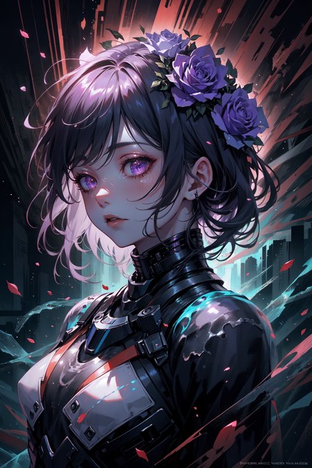 natural lighting, soft lighting, sunlight, HDR (High Dynamic Range), Maximum Clarity And Sharpness, Multi-Layered Textures,
a (frozen:1.1) cosmic rose, the petals glitter with a crystalline shimmer, swirling nebulas, 8k unreal engine photorealism, ethereal lighting, purple, nighttime, darkness, surreal art,
 <lora:Hellasthetic v2:0.8>red theme