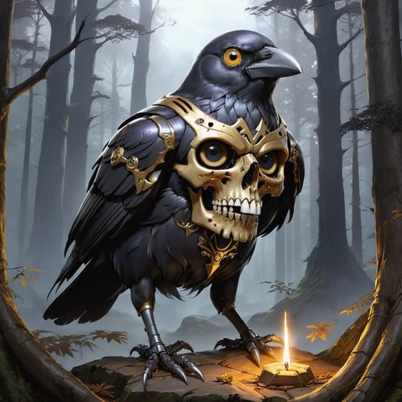 mountains of golden skulls,mecha  crow, outdoors, cathedral, duskull, dusk, yuuhi kurenai, the legend of zelda: tears of the kingdom, crows fall all over the ground, dark forest, lycoris radiata, 1girl, solo, 
best quality, high quality, highres, masterpiece, 
<lora:crow SDXL-000001:0.7>
 <lora:SDXL Detail Tweaker XL ç»èè°æ´å¨ -3 3:3>
 <lora:SDXL Darkness_Cinema:0.6>