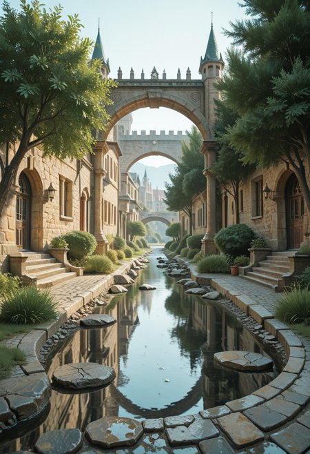  impressionism (1.5), perfect eyes, high detail, depth of field, (blurred background), (dramatic lighting),masterpiece, best quality,((asd123)),very aesthetic,8k,  (( neon green-yellow)),

In this image we can see a building. On the left and right side of the image there are trees and plants. At the bottom there is water and stones. In the background there is a sky..    ,
masterpiece, best quality, amazing quality, very aesthetic, perfect, eyes, grown, 24yo, (USNR), (r17329_illu)



,outdoors, sky, day, water, blurry, tree, no_humans, window, depth_of_field, grass, plant, building, scenery, reflection, rock, stairs, city, bush, road, fantasy, architecture, bridge, river, castle, waterfall, puddle, path, arch, reflective_water, pond, stone_stairs, cobblestone