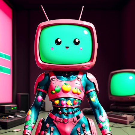 A CRT TV playing 80s anime Akira