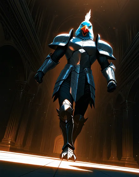 <lora:Fokka_(Zelda_2)_(Illustrious)_(AD):1> Fokka, birdmen, armor, 
male focus, intense shadows, dynamic shadows and lighting, intricate details, attention to details, gradient coloring, dutch angle, interior, palace, beak, 
EZRealPONYXL, zPDXL, Smooth Quality, lazynsfw,