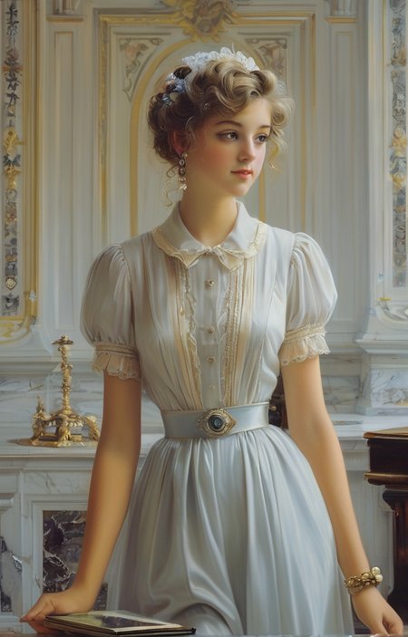 masterpiece,best quality,<lora:tbh362-sdxl:0.6>,illustration,style of  Vittorio Reggianini, tech genius teenage girl