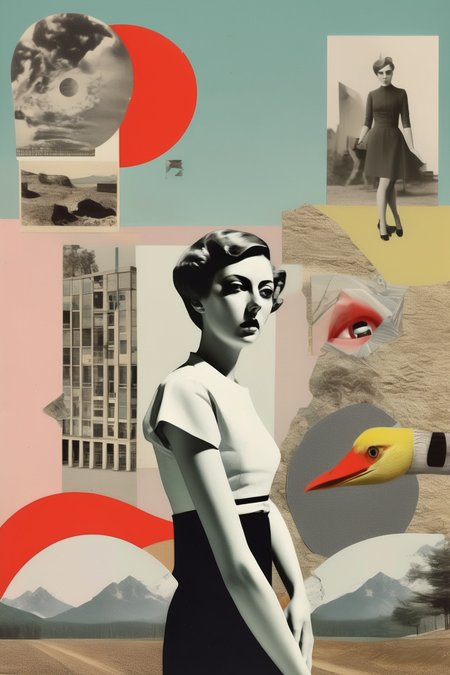 <lora:Surreal Collage:1>Surreal Collage - Modernist-style collages that combine different visual elements