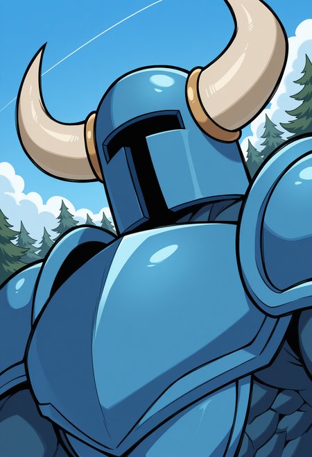 solo, 1 boy, male focus, portrait, sh0v3lkn1ght, armor, horned helmet, muscular, outside, nature, sky, clouds, style parody,
perfect anatomy, masterpiece, perfect quality, best quality, detailed, newest, very aesthetic <lora:ShovelKnight_V1_ILXL:0.9>