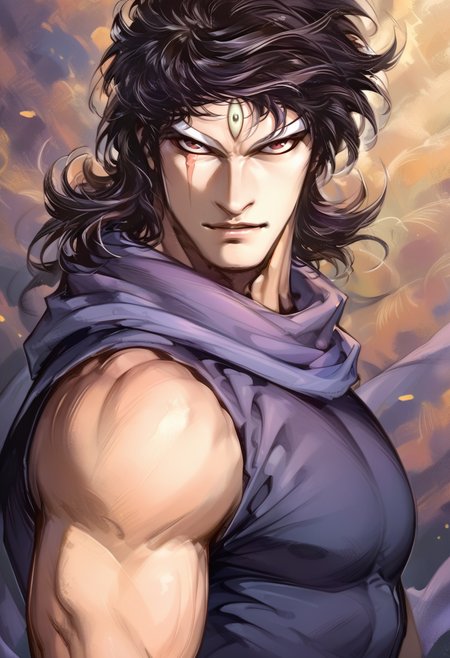 (score_9:0.9),score_8_up,score_7_up,rating_safe,anime style,(zPDXL),<lora:Dark Evil Beast ponyXL v1.5:0.87>,, Dark Evil Beast, male focus, 1boy, solo, upper body, looking at viewer, sleeveless