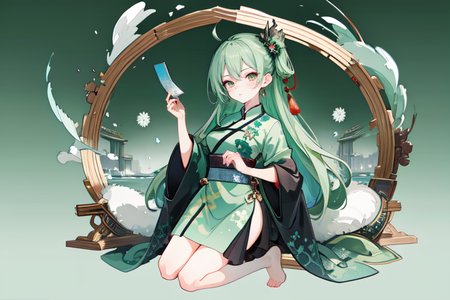 highly insanely detailed, masterpiece, top quality, best quality, highres, 4k, 8k, RAW photo, (very aesthetic, beautiful and aesthetic),  
(code_style,codestyle),traditional chinese text,(sympattern,geometric pattern), 
<lora:CodeStyle (half generic class)_564920:0>, 
(1girl:1.3), 1other, 
(Statue_of_Liberty),real_world_location,landmark,(pure green background,transparent background:1.2),âââ