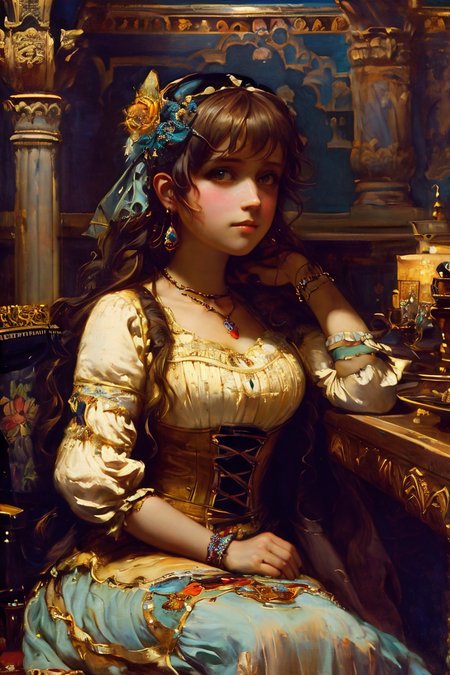 style of Jean-Joseph Benjamin-Constant 346