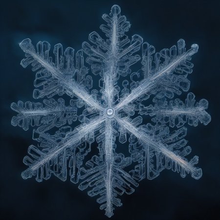 ultrasound detailed sonogram comprised of detailed vertical cascading streams of glowing snowflake of glowing cascading snowflake, forming shape of human embryo of binary machine-code