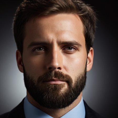 cinematic film still of  <lora:Sharp detailed high quality image style v1:1>
Sharp detailed high quality image of a man with a beard and a tie, detailed background, 12K, high megapixel, realistic, realism, different, raw image, sharp style, solo, looking at viewer, short hair, 1boy, closed mouth, male focus, facial hair, thick eyebrows, black background, portrait, beard, close-up, photorealistic
, shallow depth of field, vignette, highly detailed, high budget, bokeh, cinemascope, moody, epic, gorgeous, film grain, grainy