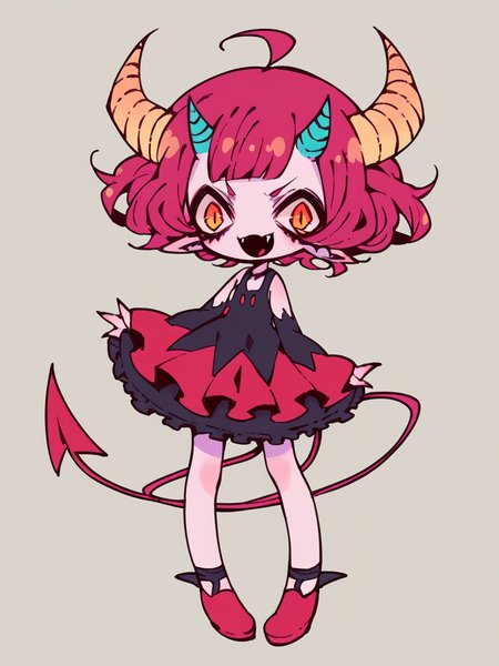 <lora:s4kur4sXLP:0.9> s4kur4s, solo, 1girl, horns, demon tail, curvyscore_9, score_8_up, score_7_up, score_6_up,
