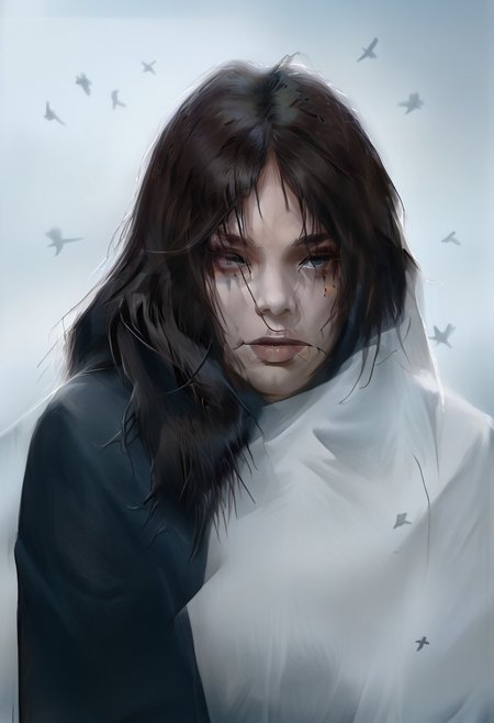 score_9, score_8_up, score_7_up, realistic, dark theme, low light, ((RoomLR)). 
1girl, Tomie Kawakami, Gorgeous sexy female. Beautiful feminine face, Long hair, Sexy makeup.
Bird.
