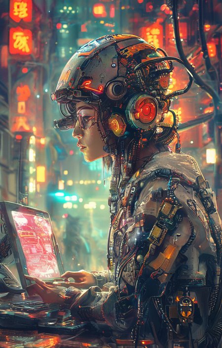 masterpiece,best quality,<lora:tbh168-sdxl:1>,illustration,style of Matthias Haker, cyberpunk city