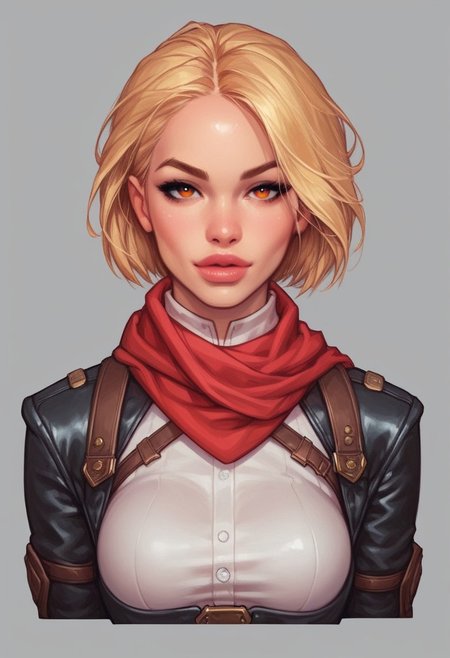 ((front view)))
A pale skinned girl, dressed in grimy and worn-out clothes, she stands in a dimly lit (underground base:1.5). Her body is adorned with white latex garments with red accents/details, including a complex design bodysuit, (((a red scarf tied around her neck))), and several white belts, white harnesses, and white holsters for her tactical equipment. Her attire is accented with red, crop jacket. Looking at viewer, confident cute pose, shiny reflective eyes.
(((full-clothed))),
BREAK 
strange world background score_9, score_8_up, score_7_up, score_6_up, source_cartoon, rating_explicit, Expressiveh, (((((Upper body, full body))))), dynamic pose