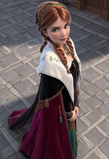 Realistic, , Anna, original style, majestic, front view, high angle, dynamic pose