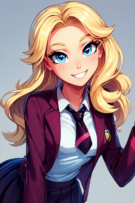 score_9, score_8_up, score_8, medium breasts, (curvy), cute, eyelashes,       ,,, , ,,, zzLss, blue eyes, blonde hair, long hair,  shirt, necktie, jacket, school uniform, white shirt, long sleeves, black necktie, collared shirt, blazer, black skirt, black pantyhose,  <lora:Lass_Pokemon_PDXL:0.8>,     ,,,, BREAK, looking at viewer, ,,, smile, upper body, leaning forward, head tilt, ,,, embedding:zPDXL, Expressiveh, ,,, <lora:theButcherXPDXL:0.8>, <lora:CatalystStylePDXL:0.6>, <lora:SDXLFaeTastic2400:0.5>, <lora:Expressive_H-000001:0.4>,