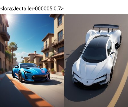 a sportscar, Jed-dtl,  <lora:Jedtailer-000005:0.7>