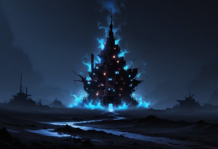 ((a vast dark wasteland covered in blue flames, small blue flames scattered about, various shades of blue, masterpiece background, scenery)), empty wasteland, shadow figures, highly detailed, cinematic lighting, 
concept art, dark theme, low light, vibrant, shadows, 
(solo leveling, solo leveling style, manhwa, manhwa style, manhua, manhua style, webtoon, webtoon style:0.9), fantasy-style, shoujo-style, solo leveling style, anime wallpaper, {violet, indigo},