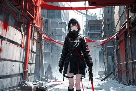 highly insanely detailed, masterpiece, top quality, best quality, highres, 4k, 8k, RAW photo, (very aesthetic, beautiful and aesthetic),  
tsutomu nihei,nihei_tsutomu,blame!,blame gakuen!,abara,TNstyle,sidonia_no_kishi,bridge,concrete walls,metal walls,ventilation fan,ventilation shaft,cables,tubes,industrial pipes,walkway,smoke,clouds,flock,dystopia,destroyed,empty,decrepit,blm, 
<lora:ABARA:0.3>, 
(1girl:1.3), 
solo focus, 
(beautiful detailed glow,beautiful detailed ice,beautiful detailed water,snowflake),(pure red background,transparent background:1.2),âââ