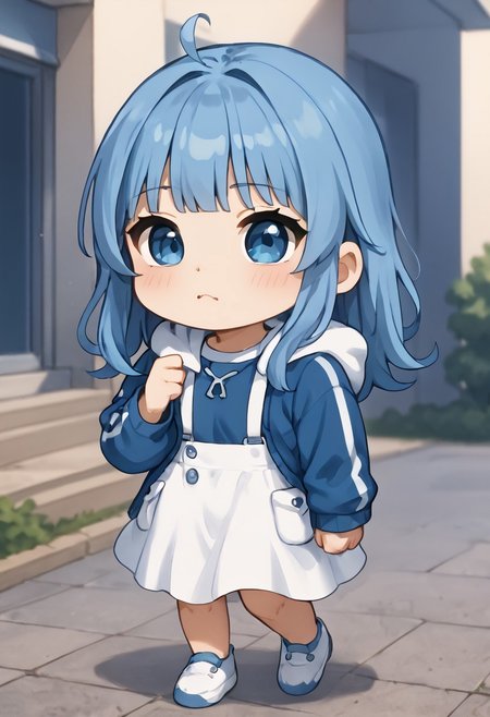 Stable_Yogis_PDXL_Positives, chibi_style, 1girl, Gawr_Gura,