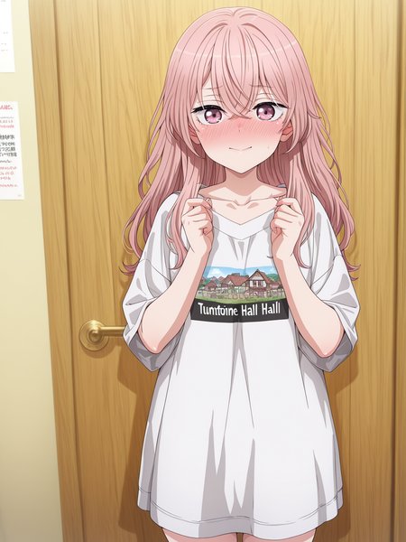 masterpiece, best quality,a girl,teen,cowboy shot, landscape of a Unnatural (Town Hall:1.2) , plain, mundane, boring, muted colors Overdetailed art, bold lettering, multidimensional, <lora:Inui_Illustrious:1> inui_sajuna 62 1girl 62 solo 62 long hair 62 pink hair 62 hair between eyes 56 blush 53 looking at viewer,pink eyes 39 collarbone, romantic, positive emotional, highly detail, cinematic atmosphere, magnificent