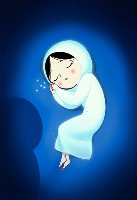 zPDXL3, source_cartoon, Perfect Hands, full body,
1girl, solo, sea bottom, looking at viewer, saoirse, black hair, black eyes, blush, ghost, hood up, robe, barefoot, glowing, lying under the sea, from above, lying on side, facing at viewer, feeling cold, eyes closed, emotionless, open mouth, sleeve past wrist, slim body, long body, highlight cloth wrinkle, anime style face, dark blue background,
<lora:Perfect Hands:1>  <lora:Saoirse_-_The_Song_of_the_Sea-000009:1>