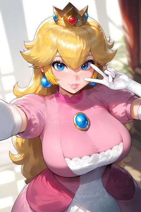 1girl, Princess Peach, floox, masterpiece, best quality, good quality, absurdres, newest