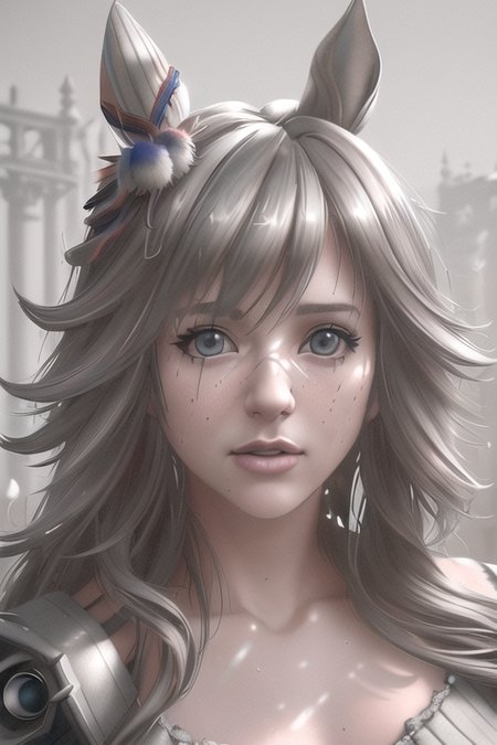 <lora:wonderacute:1>, (((photorealistic))), (((real))) (((cinematic photography))), HDR, octane rendered, unreal engine, hyperrealistic, extremely detailed, best quality, masterpiece, colorful

a beautiful girl with animal_ears and hair_ornament

grey background, simple background