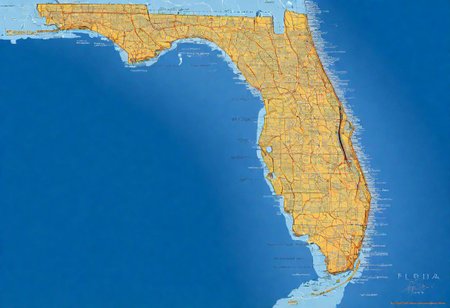 (florida Map), Painstaking Attention To Details