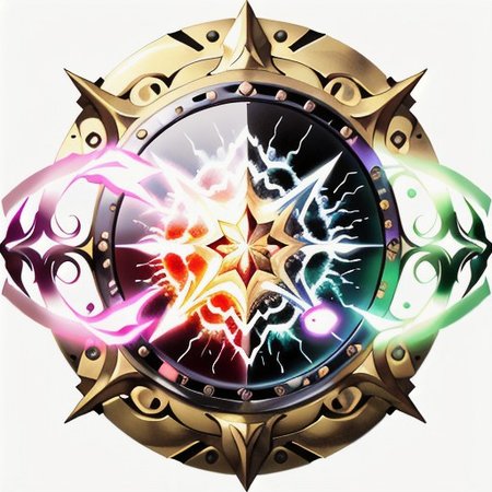 MagicItem_v1 <lora:MagicItem_v1:1> white background, 
Masterpiece, professional quality, (magical shield:1.3) on a (white background:1.2), ornate design, shimmering surface, (defensive aura:1.5), intricate engravings, glowing edges, fantasy art, by (Yoshitaka Amano:1.1), high detail, dramatic lighting, protective energy, captivating atmosphere.
masterpiece, professional quality