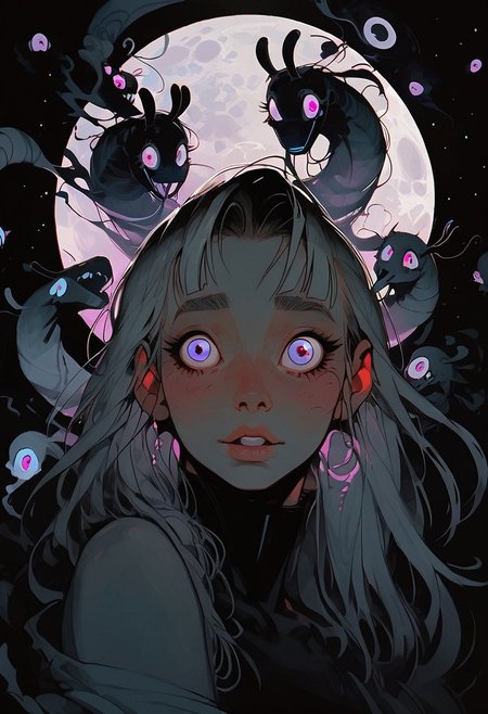 score_9
detailed face, portrait, face focus, 
Expressiveh, g0thicPXL, glowing, neon, shy happy,
ghost sexy girl, sexy ghost, wide hips, gooey, slimy, transparent, in creepy cemetery, starry sky, moon shining, mult13y3, multiple eyes, eyes,