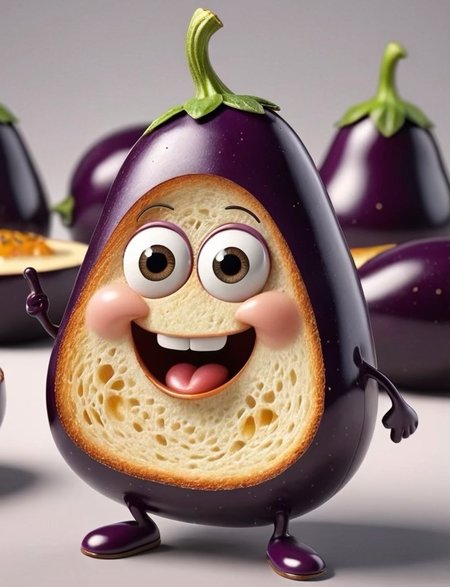 Aubergine toast