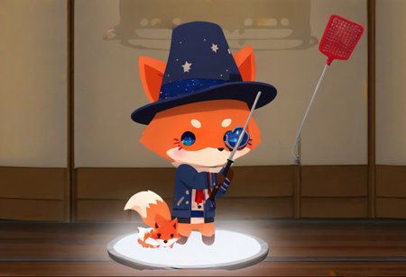 Super Animal Royale, detailxl, score_9, score_8_up, score_7_up, score_6_up, score_5_up,, detailed eyes, detailed face, detailed hands, top down full body view,  NightScapes, fox, cozy atmosphere, creative light overlay, 4k, masterpiece, (masterpiece), best quality, (4K), (cinematic lighting), highly detailed, 8K, UHD, ultra detailed, immersive picture, vivid colors, volumetric light, cinematic light, extremely detailed CG, fox is wearing a jacket and a hat