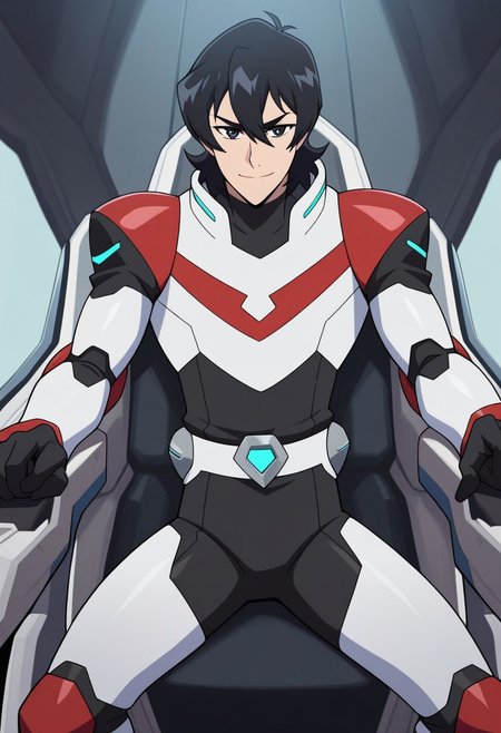 masterpiece,best quality,amazing quality, source_anime, 
keithvld, 1boy, male focus, solo, black eyes, black hair, paladin armor, red and white armor, turtleneck, smile, determined, cockpit, mecha,