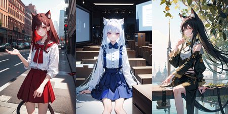 highly insanely detailed, masterpiece, top quality, best quality, highres, 4k, 8k, RAW photo, (very aesthetic, beautiful and aesthetic), 
(1girl:1.3), solo focus, cat girl, 
[[small waist]], [skinny], (anorexic, anorexia:1), 
<lora:Anorexition_v1-rep60-d64-a48:0.5>, 
(__lazy-wildcards/char/haircolor__), 
__lazy-wildcards/dataset/background__,âââ