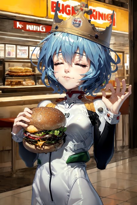 masterpiece, best quality, highres, 8k, burger king cafe,  indoors background,ultra-detailed, very detailed illustrations, intricate details, super complex details, extremely detailed,, luminous reflections, rtx on, subspace scattering, (subsurface scattering:1.1), dynamic hdr tone mapping, (volumetric lighting:1.2), (screenspace reflection:0.7), (Physically-Based Rendering:1.35), (Unity Wata environmental lighting:0.4), maximal attention to correctness and detail,
