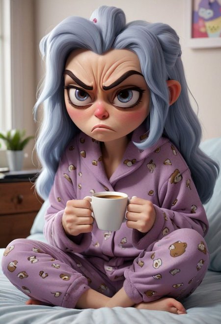 *Channel_42* *grumpy* *Kawaii* *Pajamas* *Coffee* *Drowsy* *Fuck Mondays!*