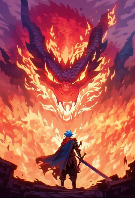 score_9,score_8_up,score_7_up
solo, knight paladin, sword and shield,
foreshortening, warped perspective, fisheye,
bosstyle, giant Demon, bsft, 
collumns, hell, Fire, 
smoke, 
blue sigils, magical sigils, 
pixel, commodore, 
terror, horror, eerie,
bosstyle,
male focus, cape, from behind, tall warrior