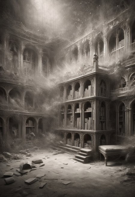 mysterious, a hidden library in a forgotten tower, covered in dust 
<lora:xray:1>
 <lora:WildcardX-XL-Detail-Enhancer:1>