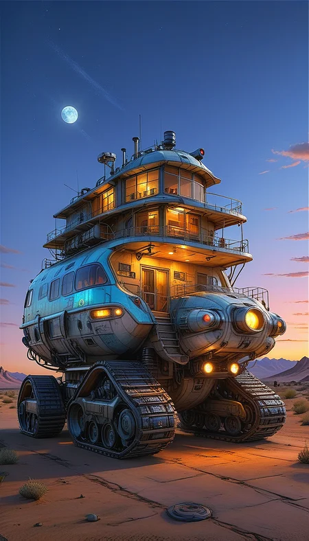 (cel-shading:2)+, (in ARTIST style:1.6), (masterpiece:1.7),  night, glow neon,
hyperrealism, glossy, shinny, clear image, accurate picture, clear picture, precise image, focused image, Science fiction style, Science fiction,
(no humans, ground vehicle, sky, outdoors, motor vehicle, cloud, vehicle focus, scenery, building, Tracked Vehicle, Traction City)
night, glow neon,
(masterpiece:1.8), (highest detailed:1.8), perfectly lighted, (contrast), (saturated), (((sharp focus))),
(hyperdetailed:1.3), (intricate details:1.2), (Refined details:1.3), (best quality:1.5), highly detailed textures, vibrant colors,
(ultra sharp focus:1.8), (detailed texture:1.8), (detailed edges:1.8), (thin lines:1.8), (best quality:1.8),
<lora:Apparatus_-_Traction_City_Walkers_Vehicles:0.8>,