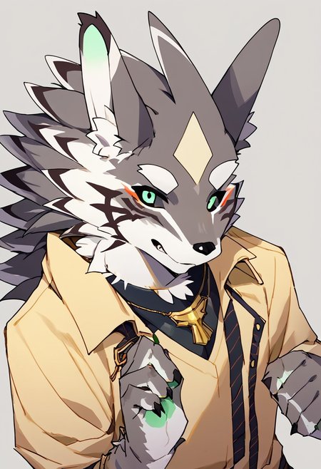 score_9, score_8_up, score_7_up, high quality, hires, solo, by viosgit, seth, housamo, tokyo afterschool summoners,  green eyes, furry, seductive, happy, looking at viewer